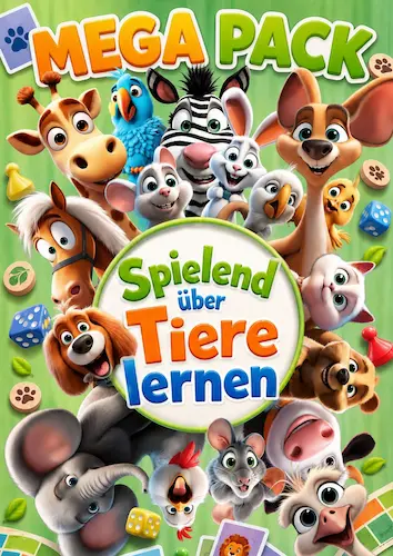 Mega Pack Tiere – 115 stron gier, zagadek i kart pracy z języka niemieckiego